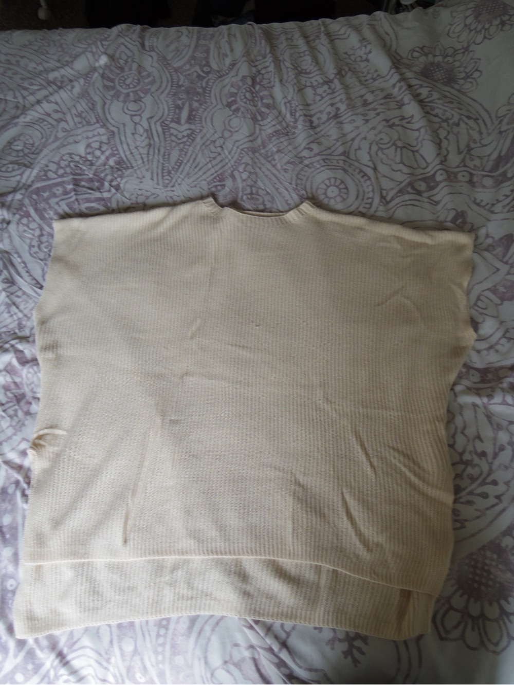 Classic Lightweight Ribbed over size sweater — Cream